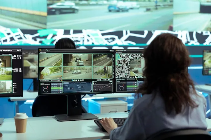 Operator monitoring smart video surveillance screens